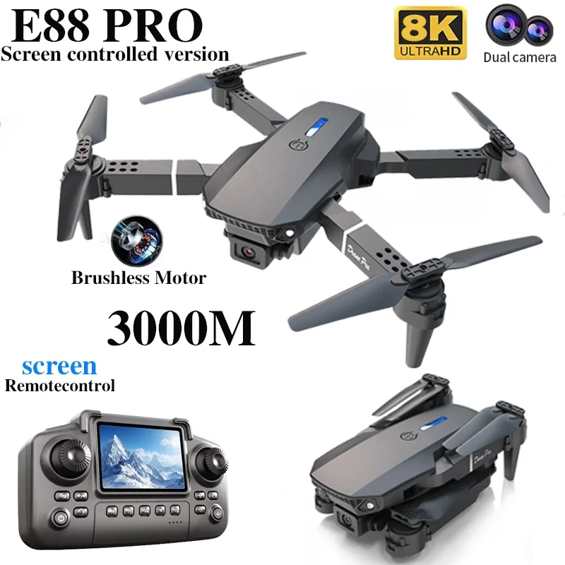 Professional E88 PRO Drone wit - Drone Aerial Photography recension och pris